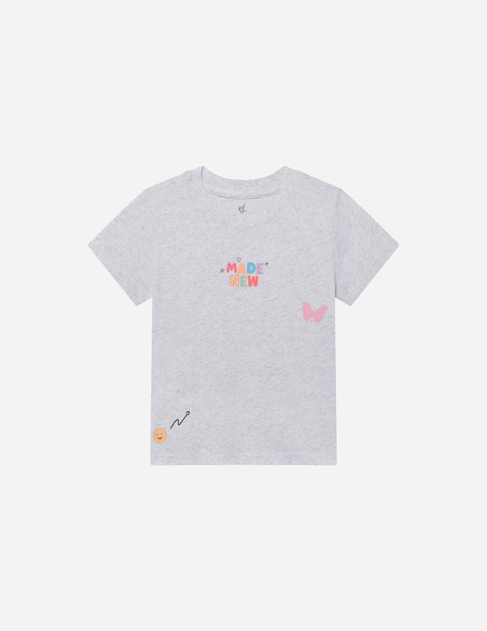Heather Grey Faith Based Tshirt - Made New - Elevated Faith- flatlay 