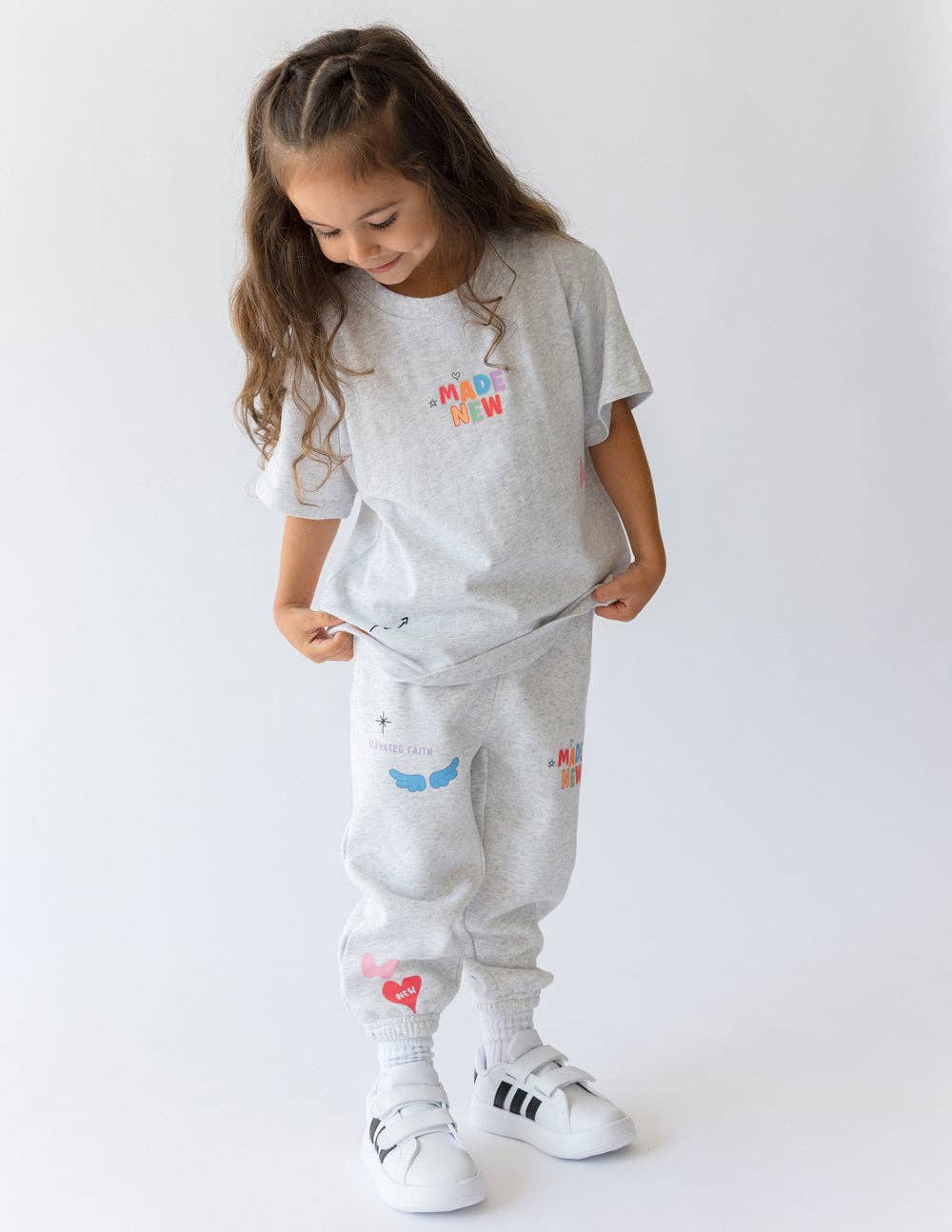 Heather Grey Faith Based Tshirt - Made New - Elevated Faith- colorful christian tshirt