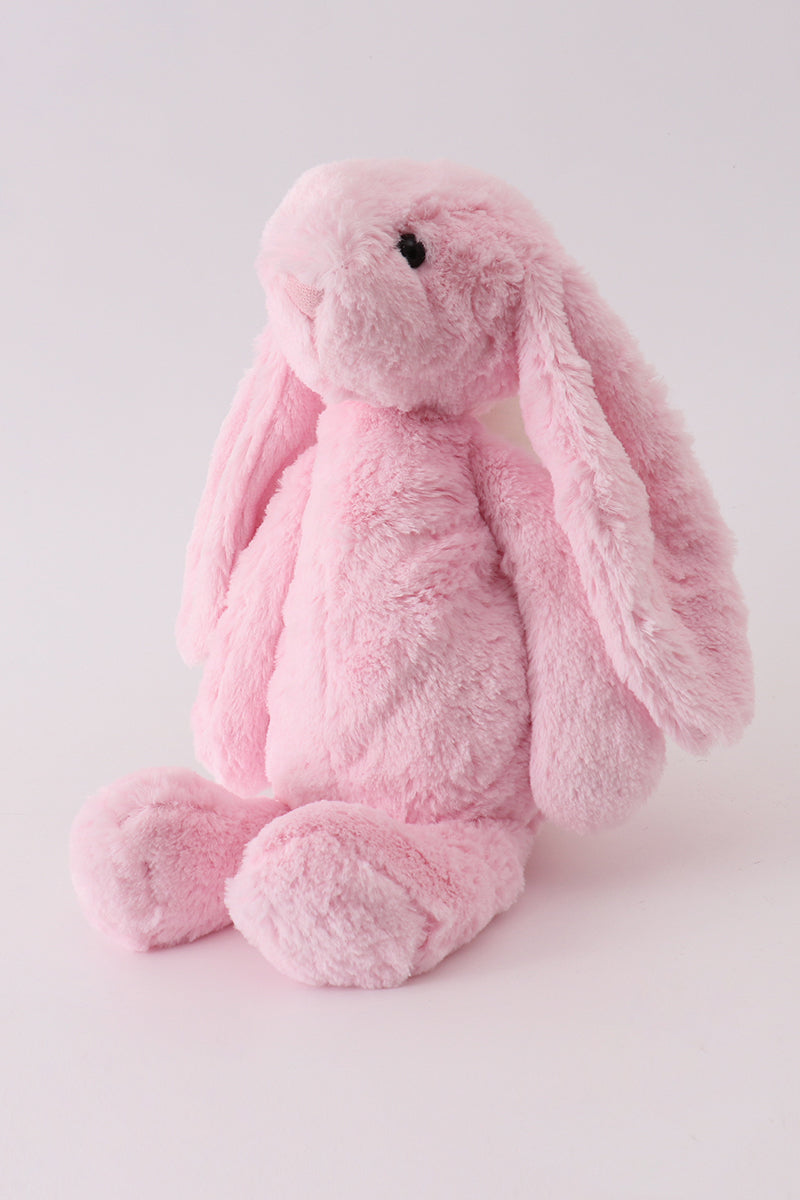 Pink plush bunny stuffed animal, 16 inch soft cuddle bunny for toddlers and baby shower gift