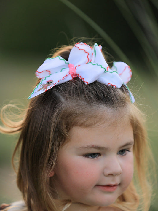 Christmas Gingerbread Hair Bow（2PCS）