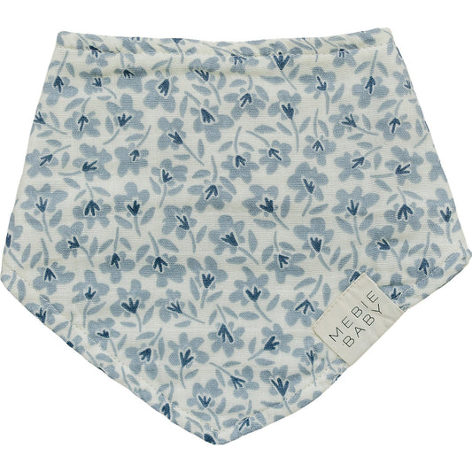Classic southern style light blue floral bib for baby girls