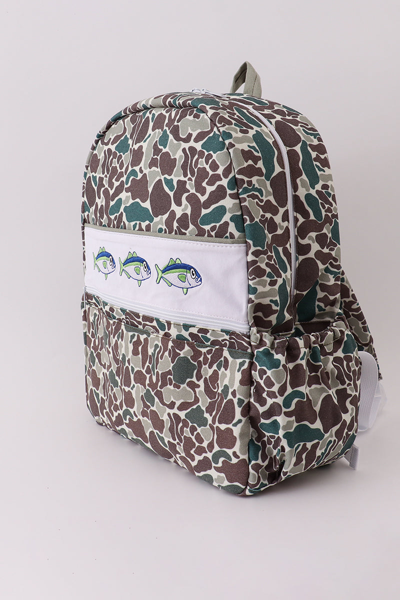 Kids Fishing Backpack – Camo School Bag