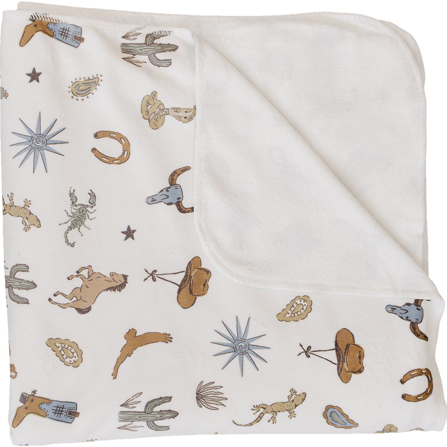 Western Cowboy themed fleece swaddle for newborn babies