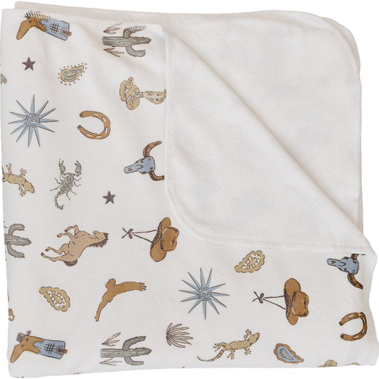 Western Cowboy themed fleece swaddle for newborn babies
