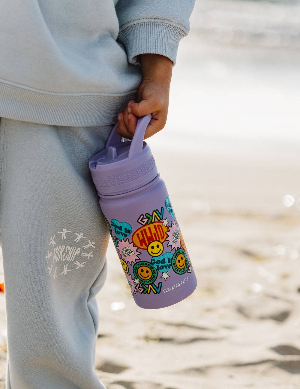 WWJD kids stainless steel, leakproof water bottle